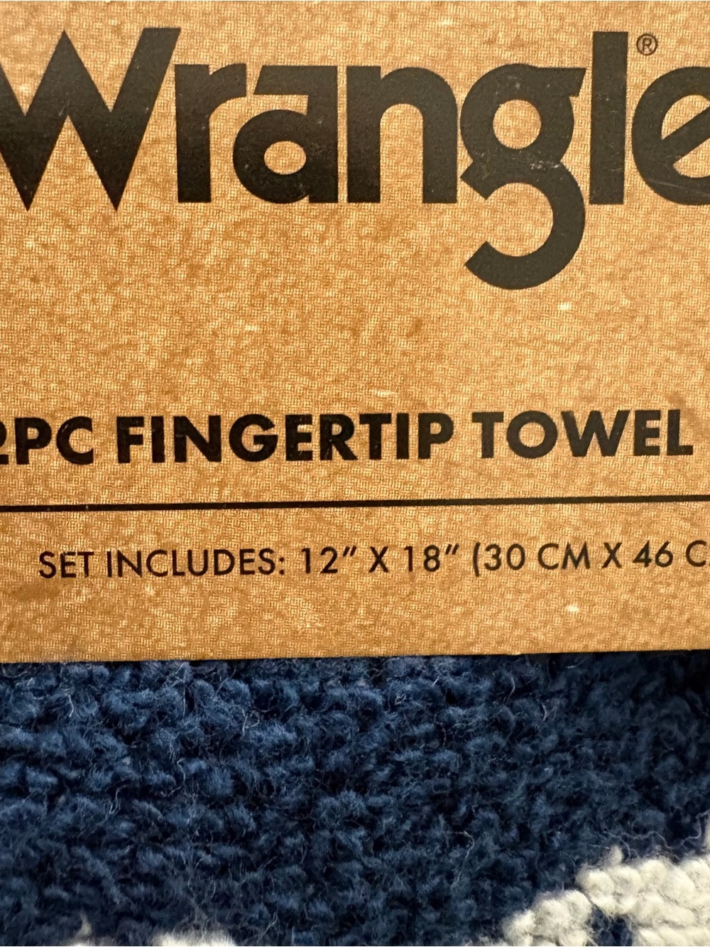 Wrangler Navy and White Southwestern Skull Pattern Towel Set - Picture 7 of 8